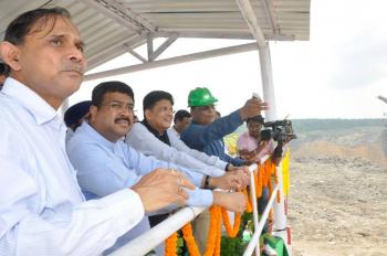 Coal Minister visits Talcher Coalfields of MCL in Odisha