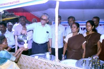 NLC Set Up Butter Milk Stall Installed at Bus Terminus