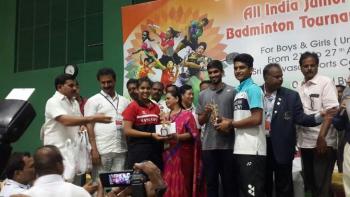 AAI sponsored shuttlers Akarshi Kashyap and Mahima Aggarwal sparked in the All India Junior Ranking Badminton Tournament
