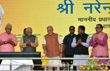 Prime Minister of india launches development works addresses public meeting in Varanasi