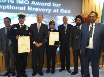 Capt Radhika Menon SCI receives 2016 IMO Bravery Award IMOHQ London