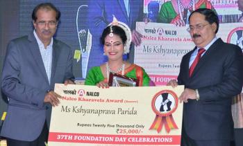 Nalco Kharavela Award to Prof Naba Kishore Mishra Kshyanaprava Parida Ms Suhag Nalini Das  Nityananda Das