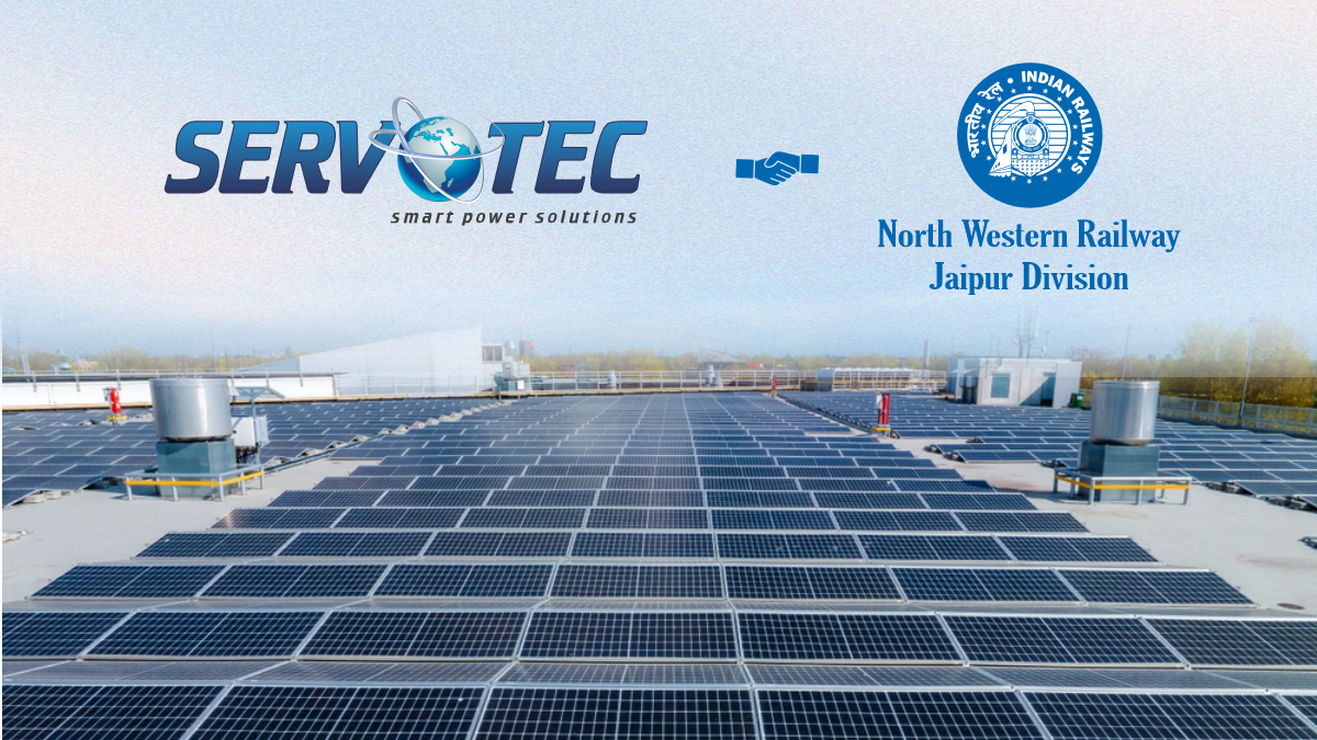 Servotech Secures 7.3 MW On-Grid Solar Rooftop Order from  North Western Railway Jaipur Division