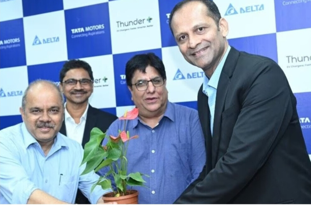 Tata Motors signs MoU with Delta Electronics and Thunderplus Solutions for fast- charging stations