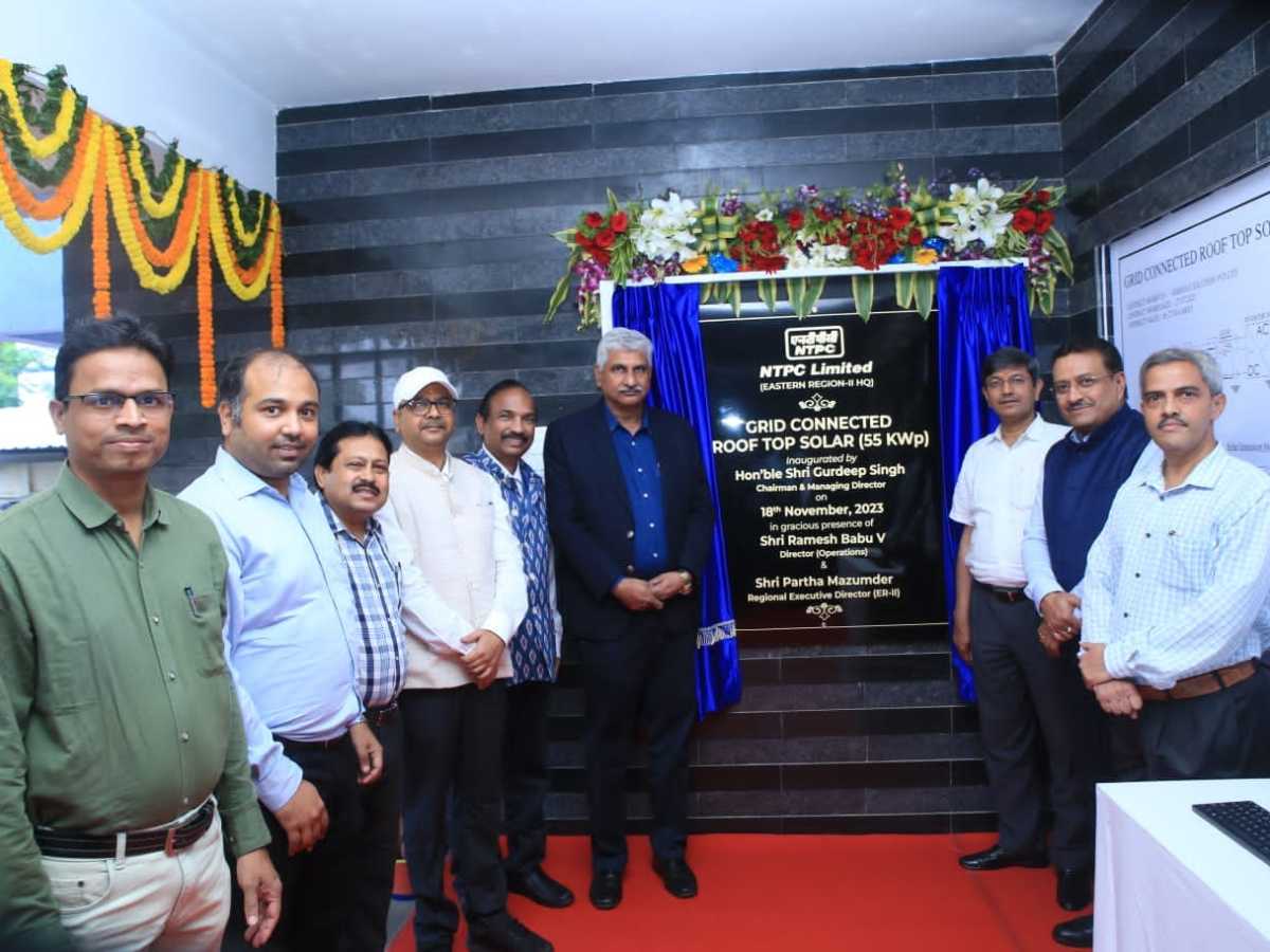 NTPC CMD inaugurates 55 KWp Grid Connected Roof Top Solar plant