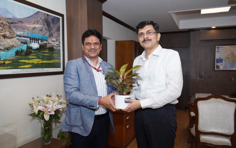 NHPC CMD Shri Bhupender Gupta Meets Senior Power Ministry Officials in New Delhi