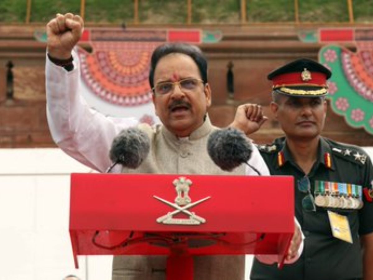 State Defence Minister Ajay Bhatt addressed NCC cadets