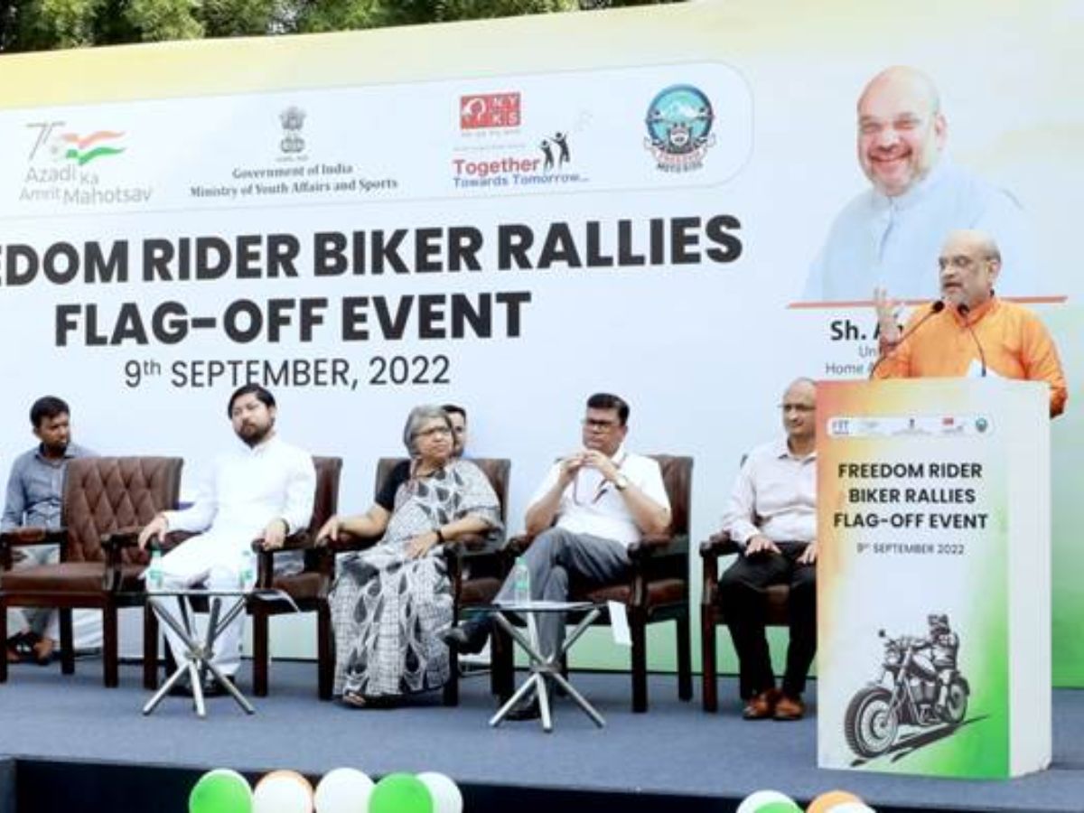 Home Minister Amit Shah flagged off Fit India Freedom Rider Biker Rally