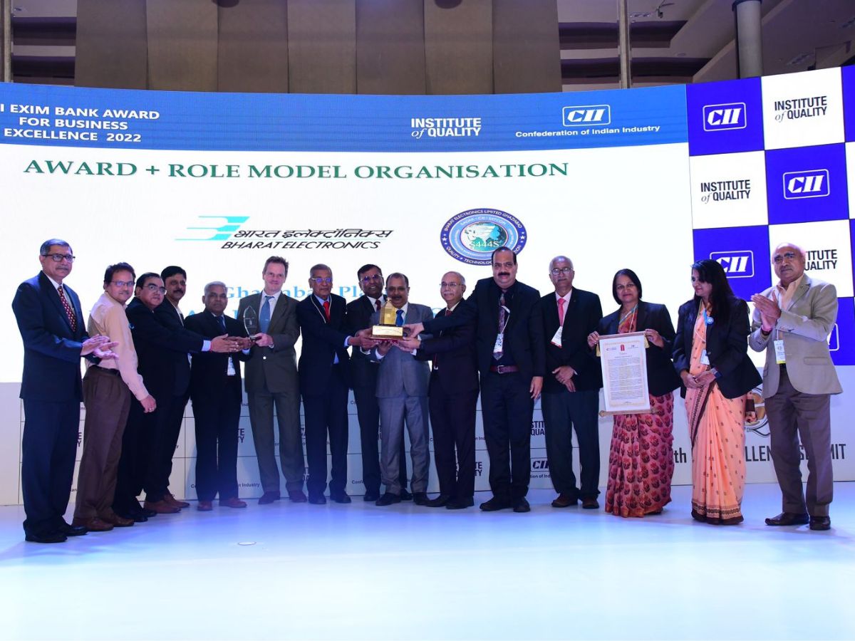 BEL Ghaziabad won CII EXIM Bank Business Excellence Award