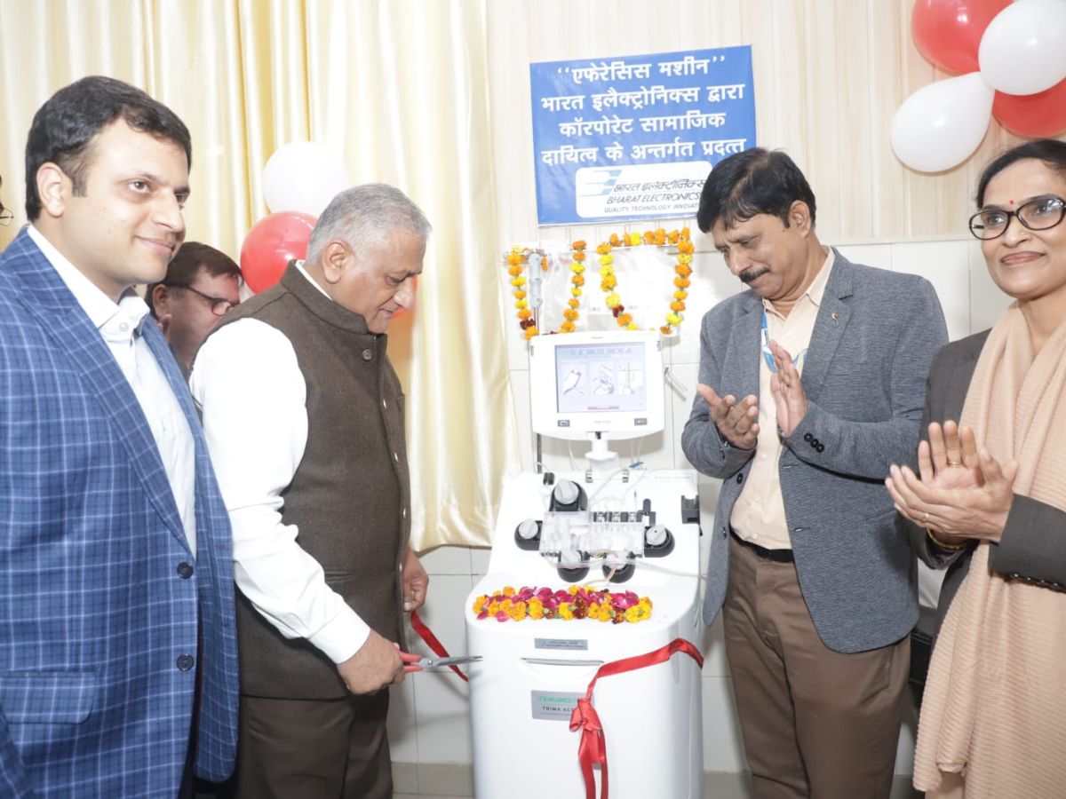 BEL installs Apheresis machine at Govt MMG Hospital, Ghaziabad