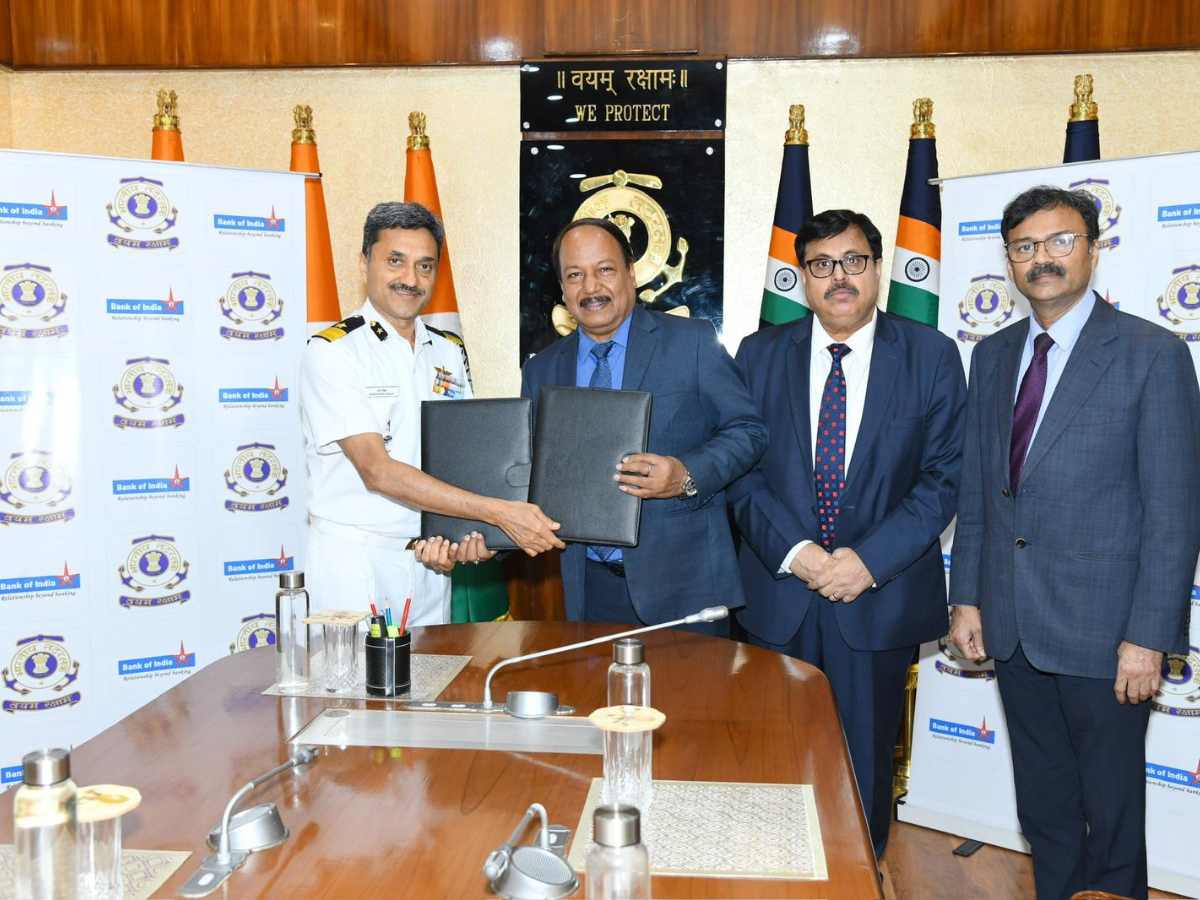 Bank of India Signs MOU with Indian Coast Guard for BOI Rakshak Package