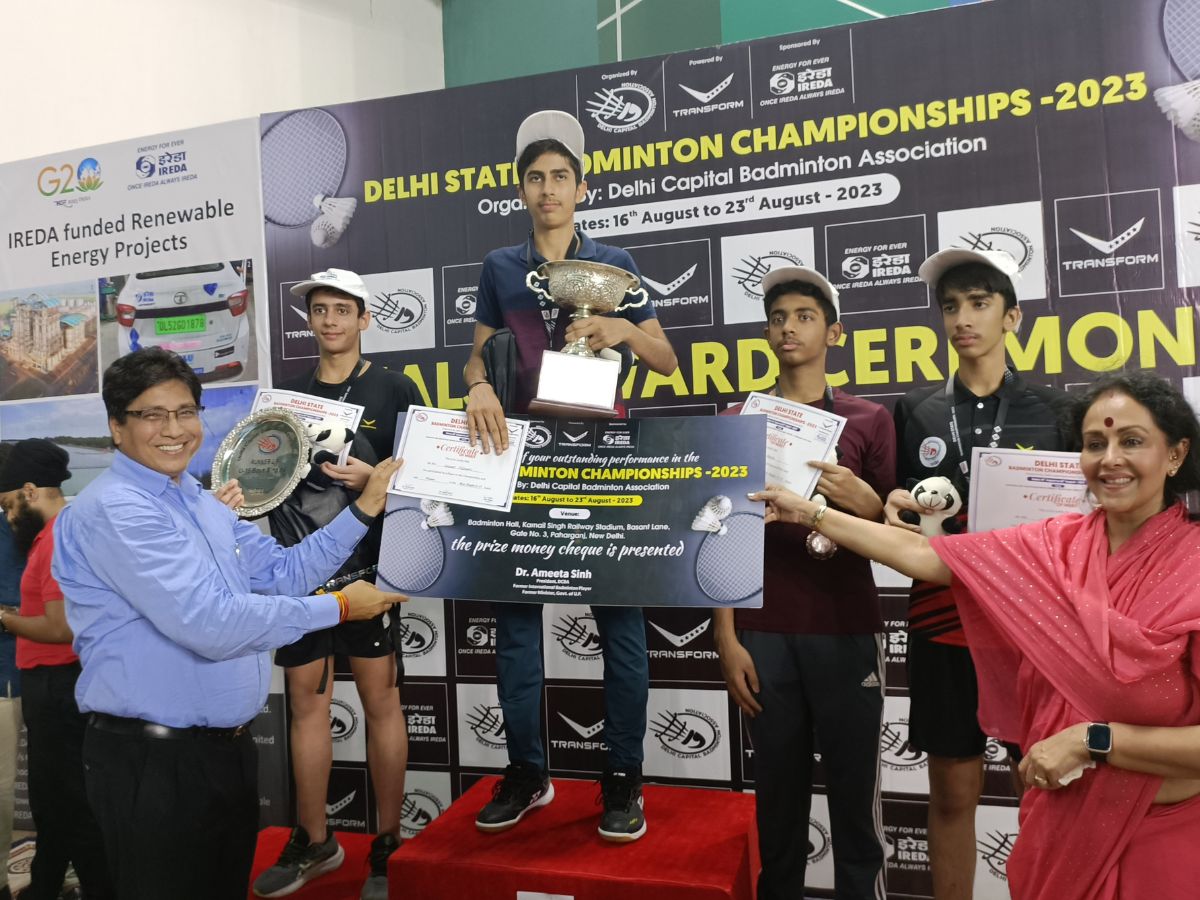 CMD, IREDA Honors Winners of 'Delhi State Badminton Championships 2023'