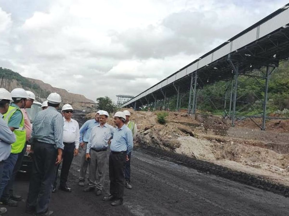 CMD NCL visits under construction FMC projects in Jayant & Dudhichua