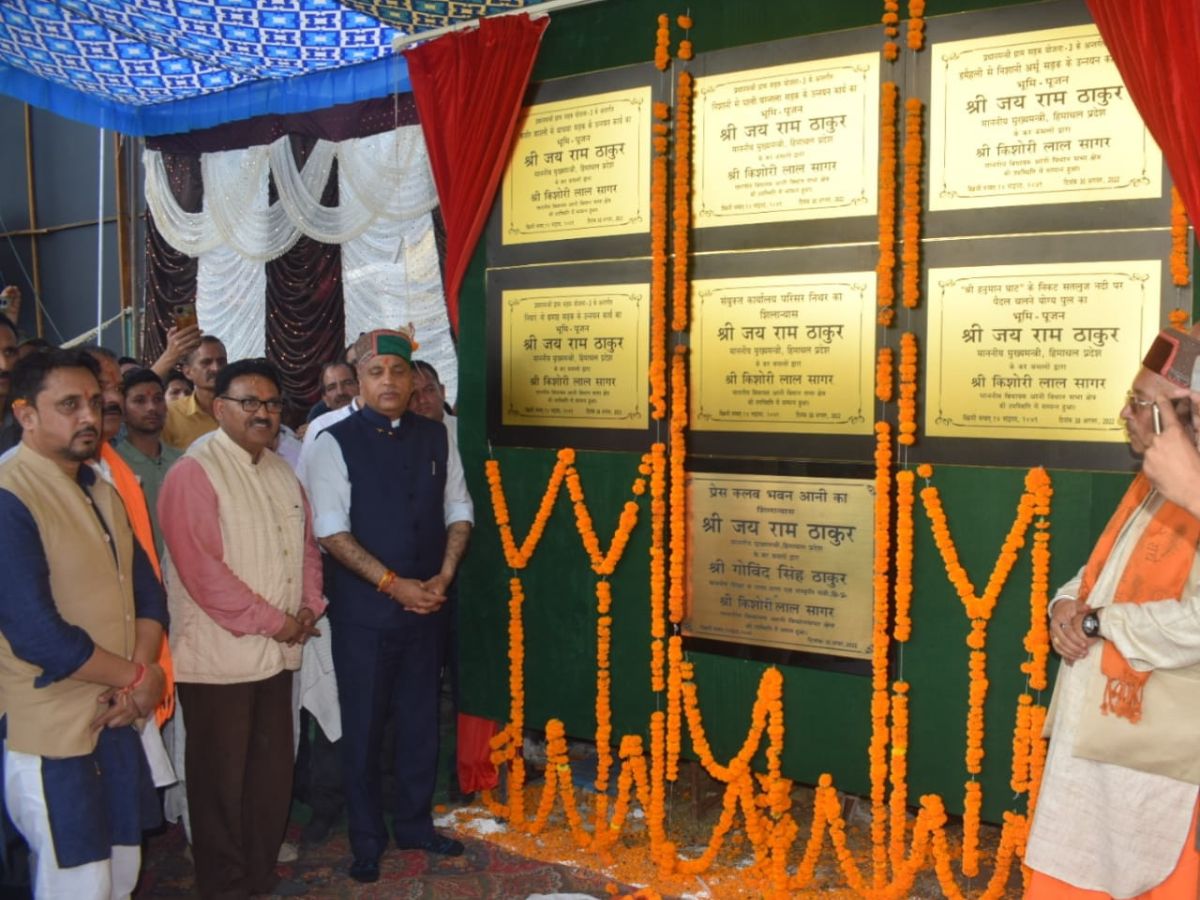 मुख्यमंत्री ने आनी क्षेत्र के लिए 44.70 करोड़ रुपये की छह विकासात्मक परियोजनाओं के किये शिलान्यास