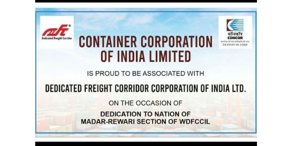 CONCOR associates with Western Dedicated Freight Corridor