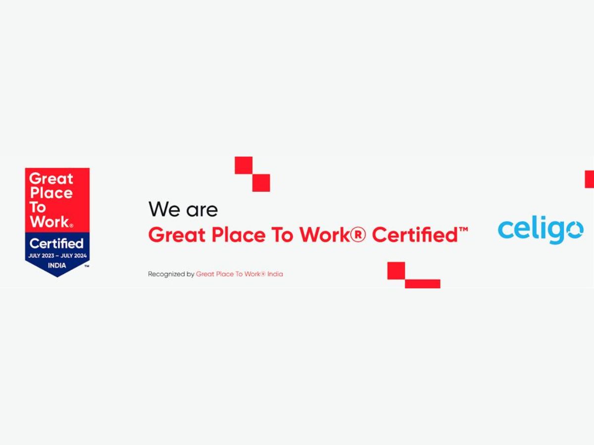 Celigo India is now certified as Great Place To Work