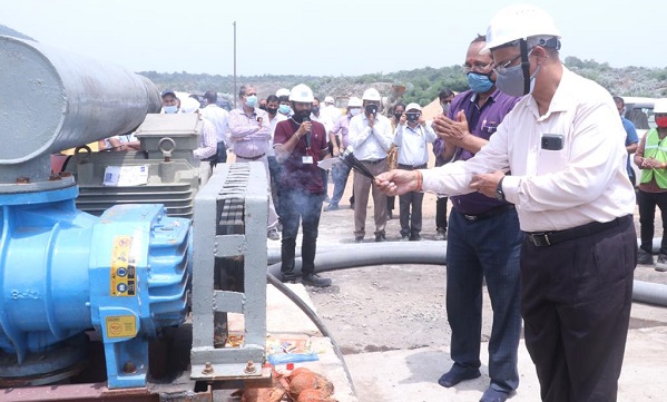 Commencement of trial operation of fly ash disposal system at NCL Gorbi Mine void by NTPC Vindhyachal