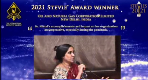 Director-HR, ONGC won Silver Stevie Award