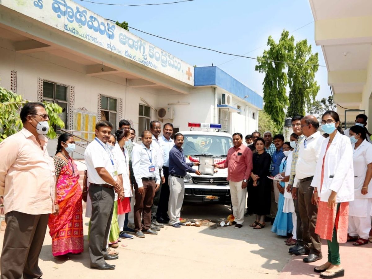 ECIL handed over an Ambulance to PHC, Kushaiguda under CSR Initiative