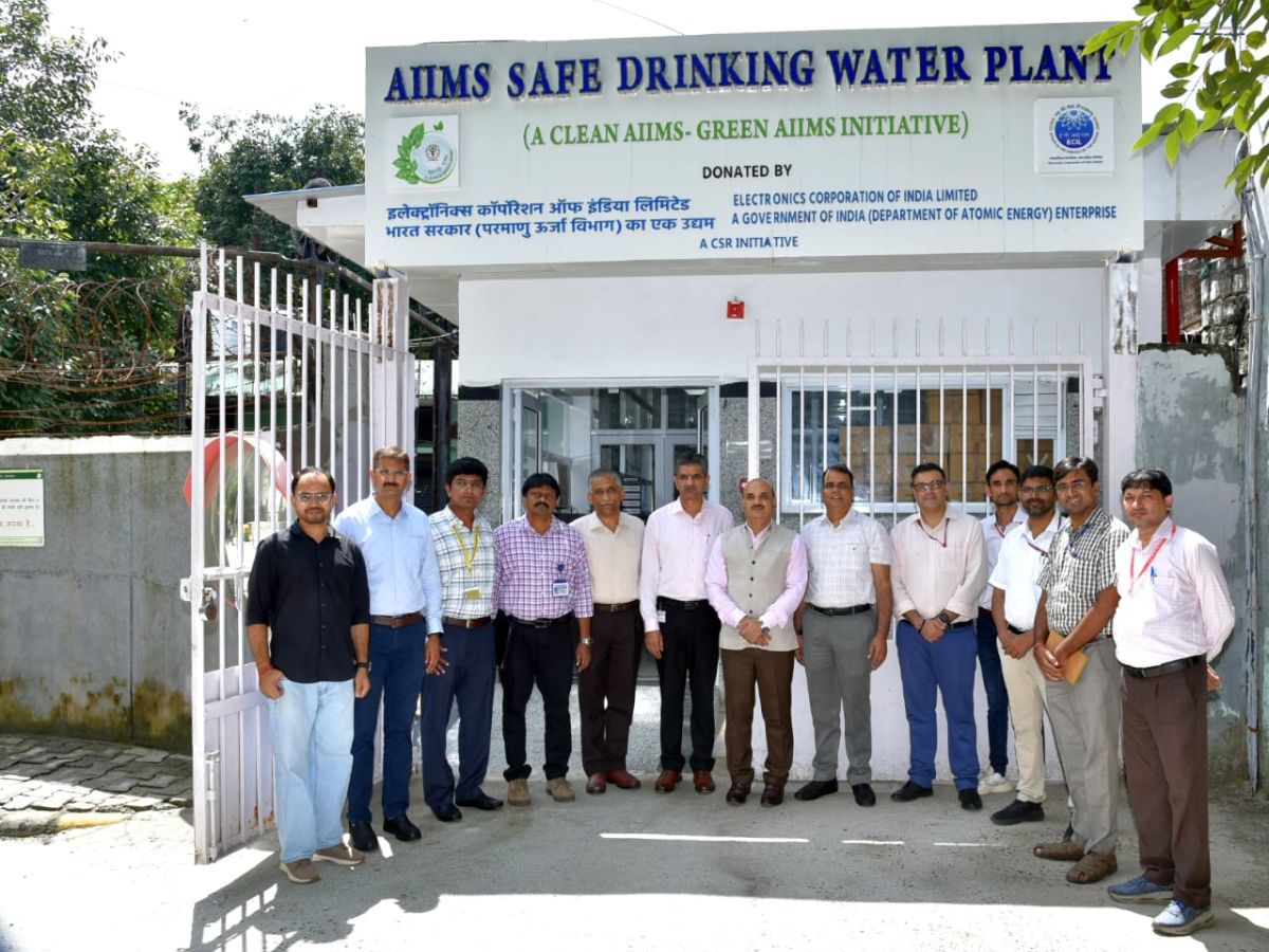 ECIL donated RO Water Bottling Plant to AIIMS, New Delhi under CSR