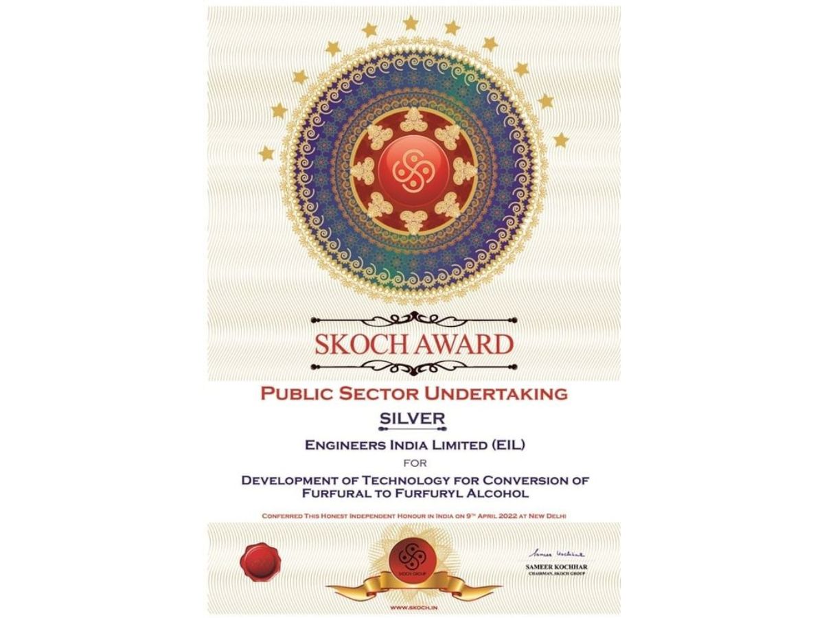 Engineers India bestowed with Silver award by SKOCH Foundation