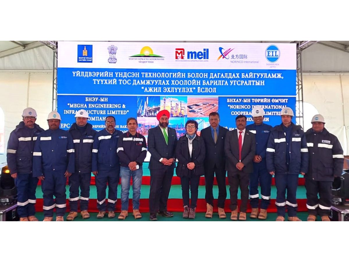 EIL's PMC Project in Mongolia organised Ground breaking ceremony for EPC packages 02 & 03