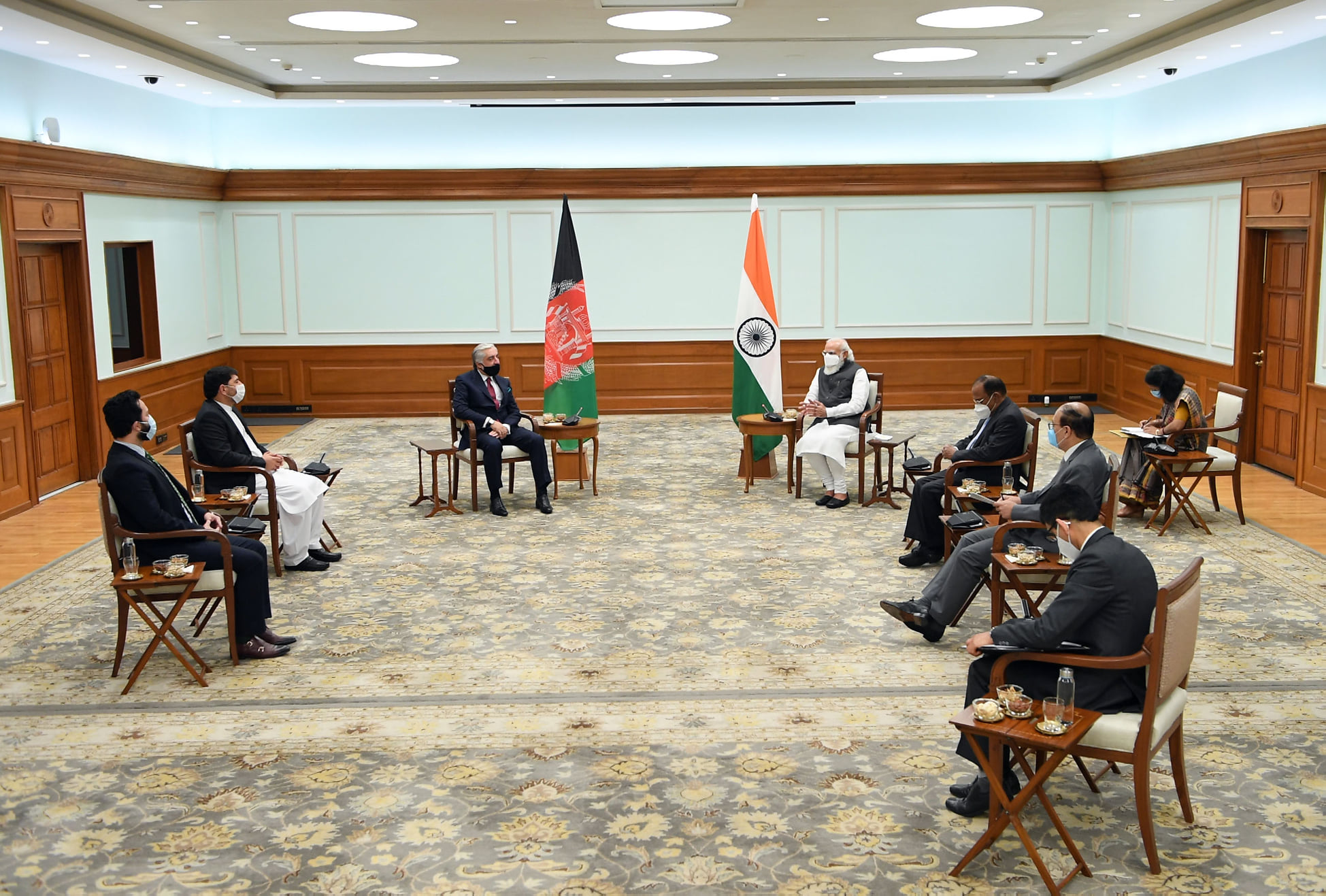 PM Modi Met Abdullah assures Afghan peace process 