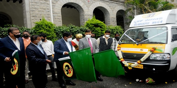GAIL handed over 18 four wheel CNG Dry Waste Collection Vehicles to BBMP worth Rs 1 crore