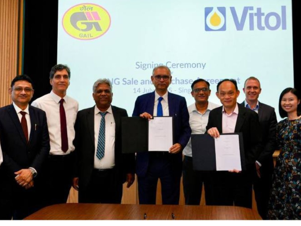 GAIL signs LNG SPA with Vitol Asia Pte. Ltd. for supply of 1 MMTPA LNG
