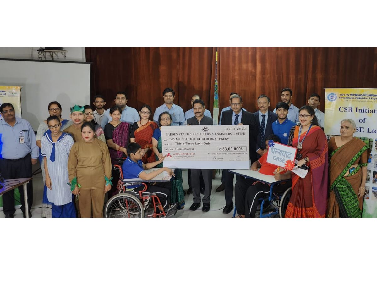 GRSE Continues support to Indian Institute of  Cerebral Palsy