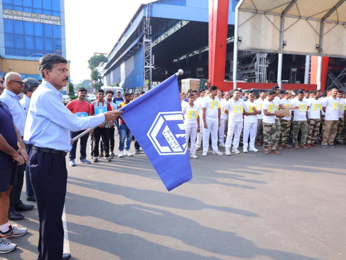 GRSE Organizes 'Run for Unity' to Commemorate National Unity Day & Concludes Special Campaign 3.0 on Swachhata