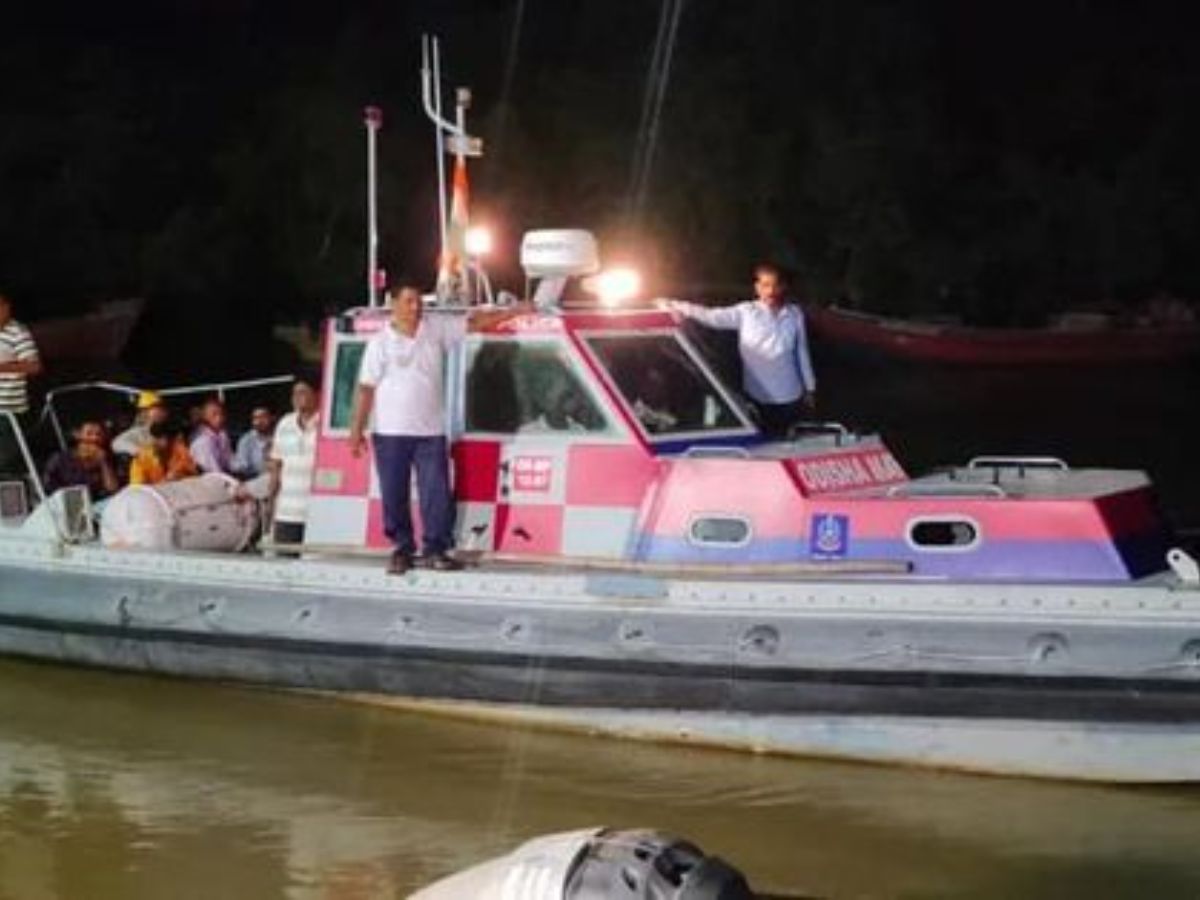 GRSE carried Rescue Operation by Built Fast Interceptor Boat at Mahanadi River