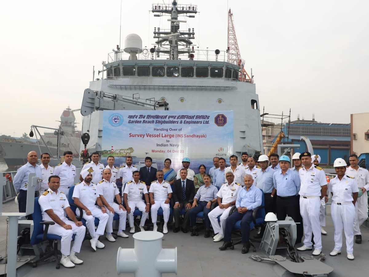 INS Sandhayak: GRSE delivers 'Largest Ever Survey Vessel to be built in the Country on Navy Day 2023