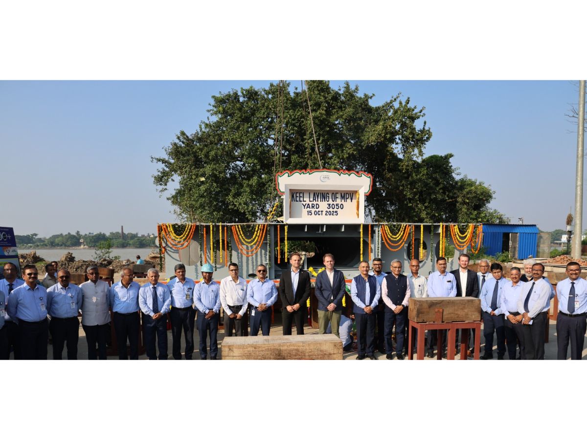 GRSE laid Keel of First Vessel of Multi Purpose Vessel Project