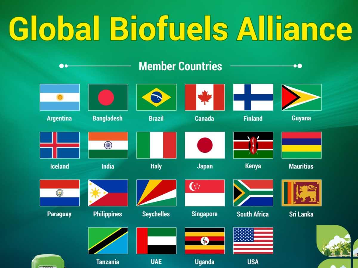 Global Biofuels Alliance with 22 countries and 12 international organizations showcases biofuel's potential