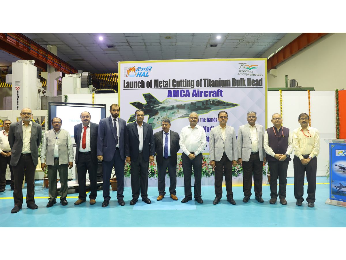HAL, CMD launched Metal Cutting for Titanium Bulkhead of AMCA aircraft