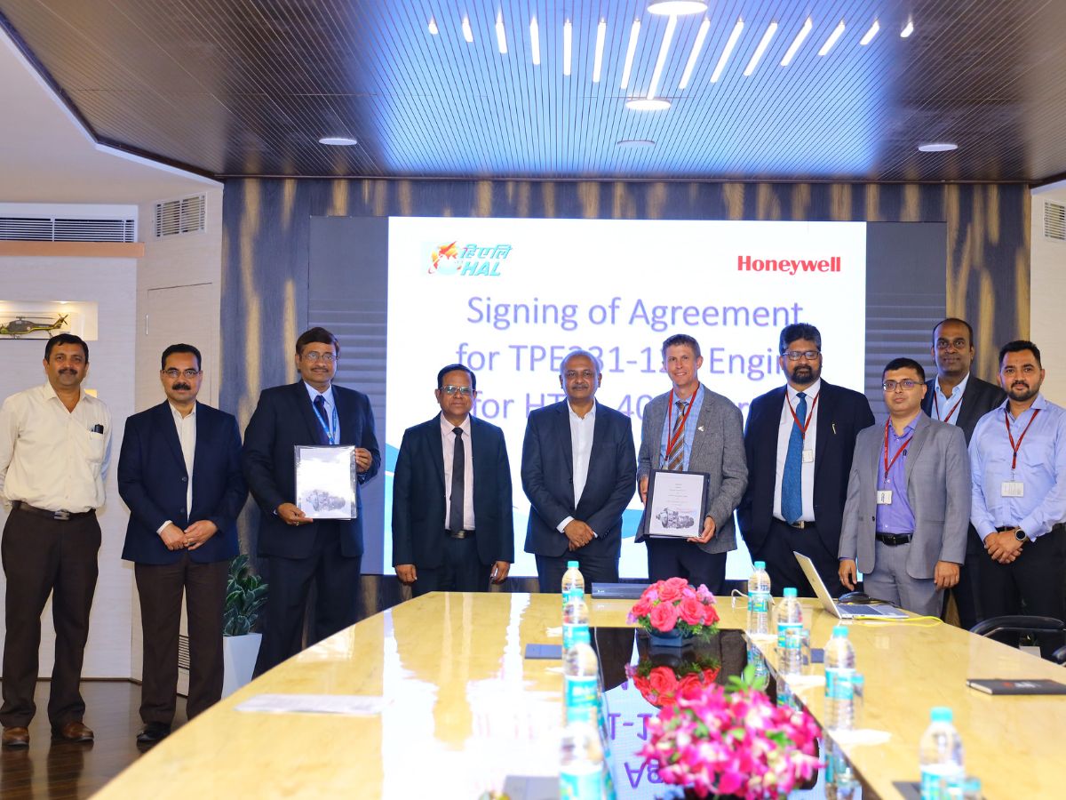 HAL Signs Contract Worth Over $100 Million with Honeywell for HTT-40 Engines
