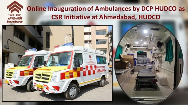HUDCO CSR initiative: Provide ambulances with ACLS facility to Civil Hospital Ahmedabad