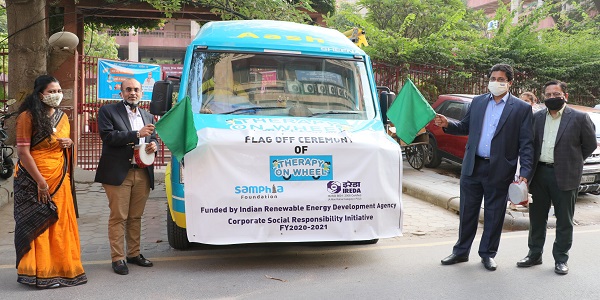 IREDA handed over an AC Mobile Medical Van to Samphia Foundation