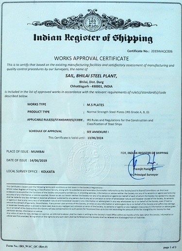 SAIL Gets Certification to Supply IRS Grade Plates for Diving Support Vessels Used by Indian Navy