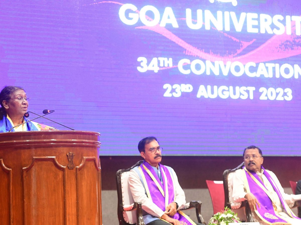 India's President graced 34th convocation of Goa University