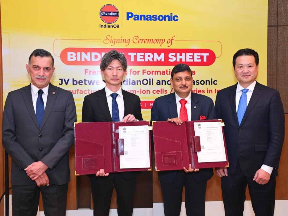 IndianOil and Panasonic Energy Co. Ltd signs a binding term sheet