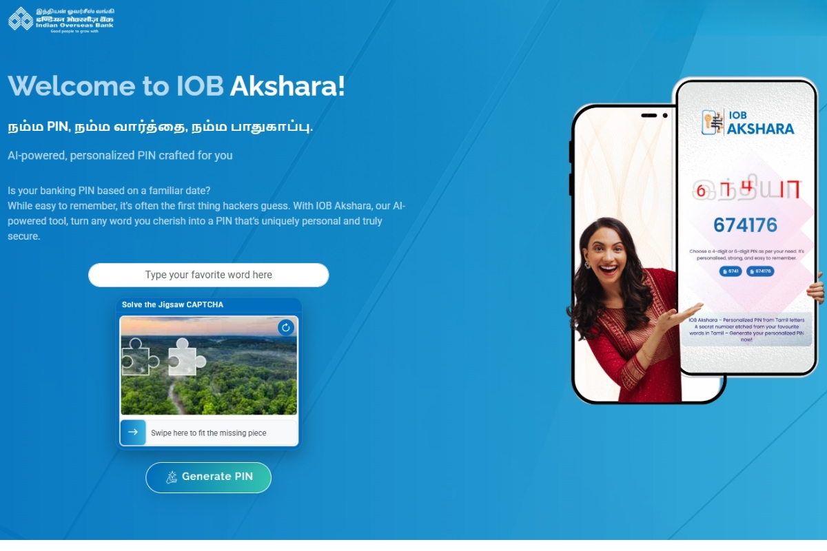 Indian Overseas Bank Launches Tamil Language PIN Generation Portal,” Akshara” to Enhance Security and User Convenience