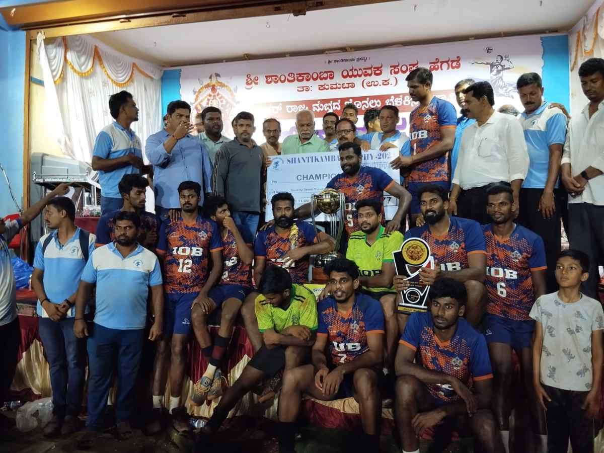 Indian Overseas Bank's Volleyball Team Clinches Victory in All India Tournament