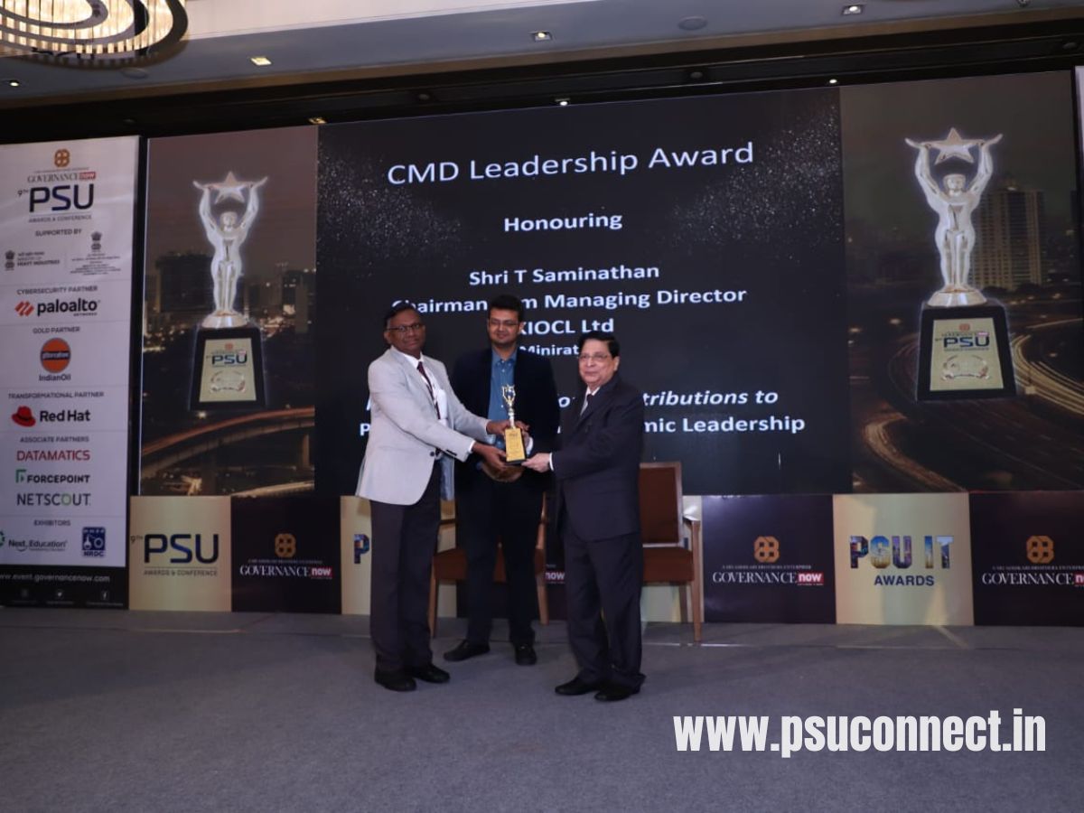 Shri T Saminathan,CMD,KIOCL received CMD Leadership Award ( Mini Ratna)