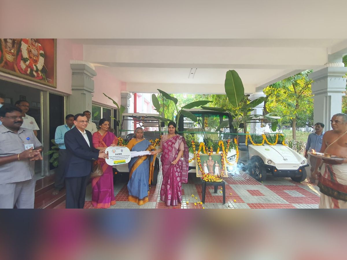 Karur Vysya Bank donates electric vehicles and RO plants to SVIMS