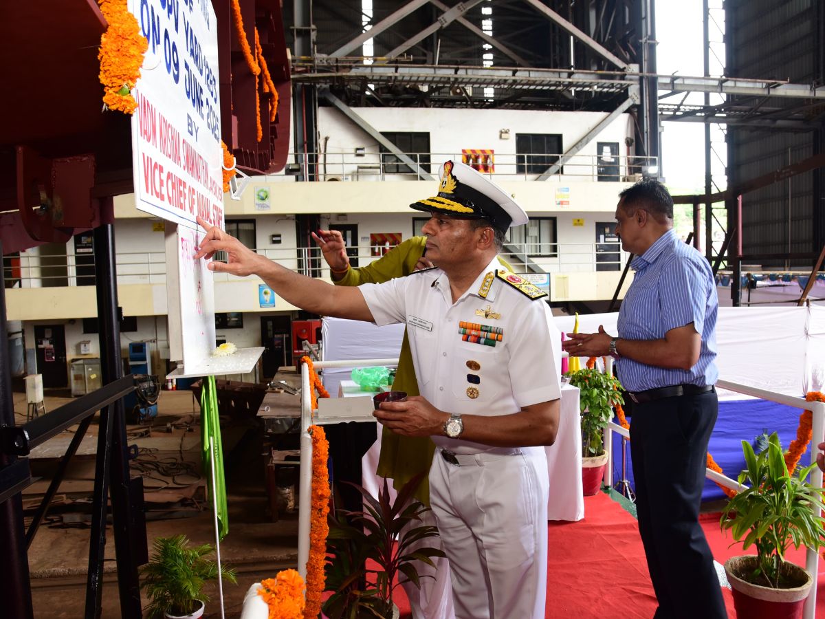 Keel Laid for Indian Navy's Latest Offshore Patrol Vessel at GSL