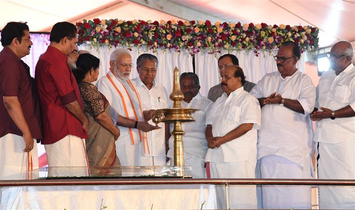 PM Dedicates Kollam Bypass on NH-66 to the nation during his visit to Kerala