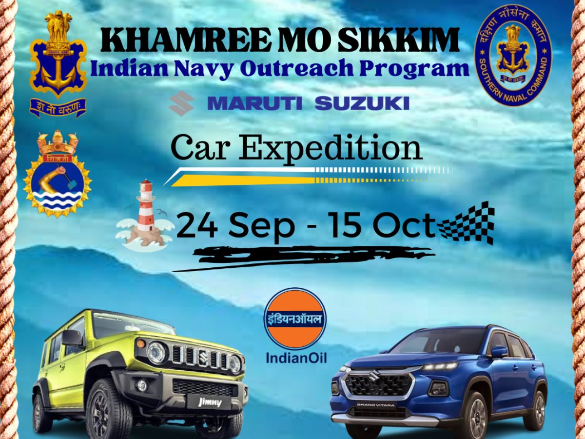 Indian Navy flagged off 'Khamree Mo Sikkim' Car rally