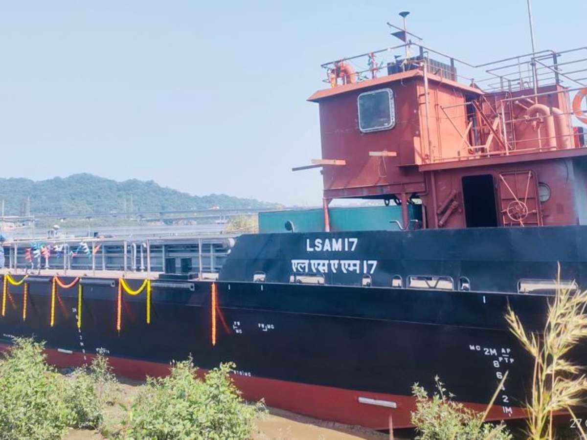 Launch of third ACTCM Barge, LSAM 17 (Yard 127) at Suryadipta Projects